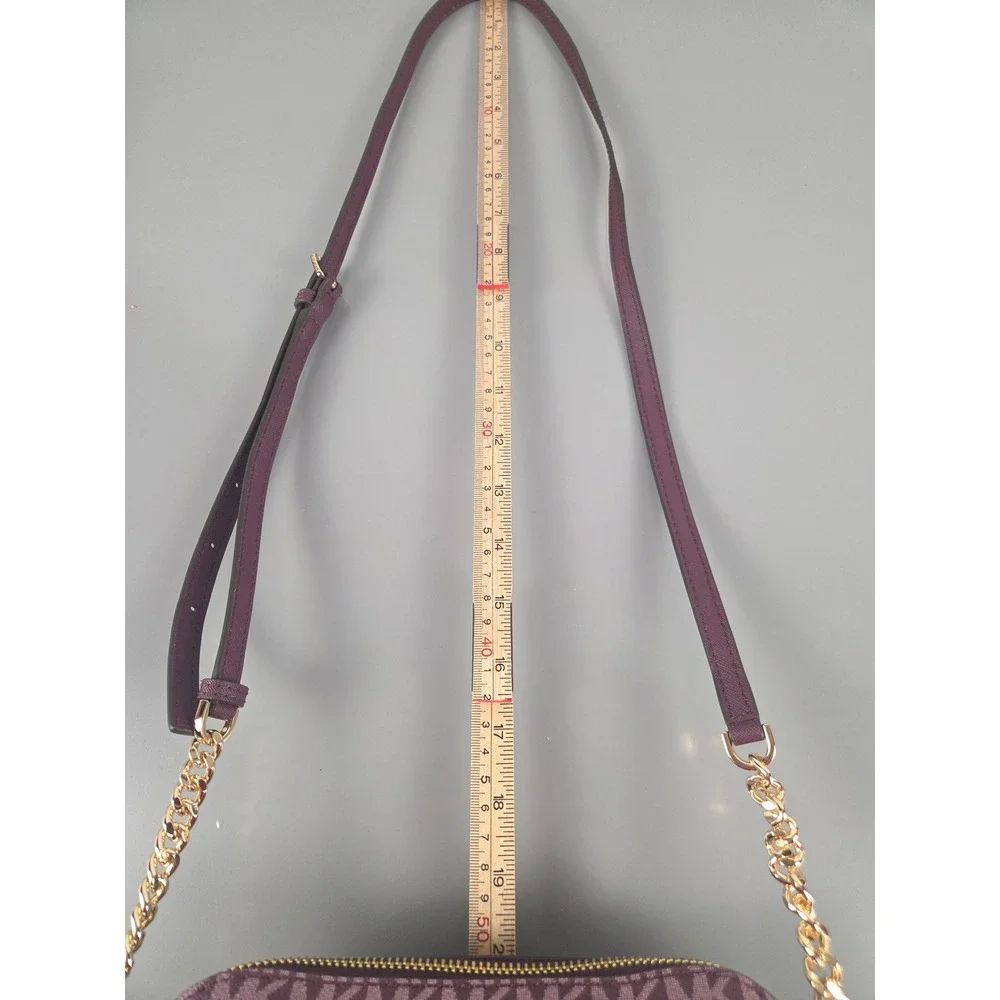 Michael Kors Jet Set Medium Dome Crossbody Bordeaux Mulberry Multi 35F1GTVC6B
